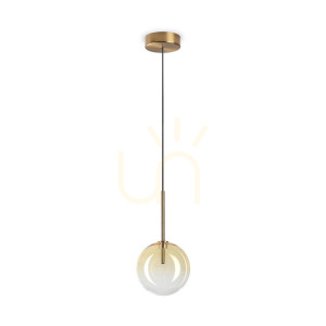 Pendelleuchte Ideallux Equinoxe SP1 D15 Ambra Sfumato Chrom Glas G4 345345