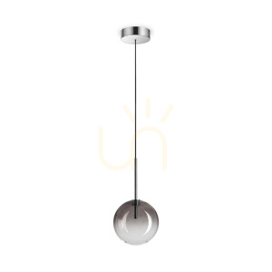 Pendelleuchte Ideallux Equinoxe 326351 Rauchglas Chrom Ø15 cm G4
