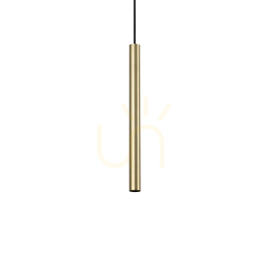 Pendelleuchte Ideallux LOOK Ultrathin Messing LED 11,5W 3000K Ø6 cm 339726