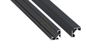 LED-Profil LUMINES Typ ajar Rock Anthrazit lackiert 1 m