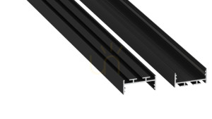 LED-Profil LUMINES Typ aria schwarz eloxiert 1 m