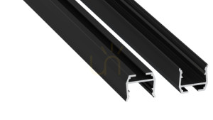 LED-Profil LUMINES Typ axel schwarz lackiert 1 m