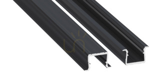 LED-Profil LUMINES Typ axin Rock Anthrazit lackiert 1 m