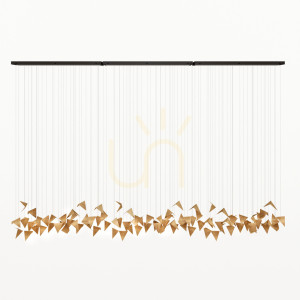 PLAIN 3 Gold künstlerischen Kronleuchter - LGH0922 - Gie El