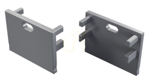 ALU Stecker LUMINES Motta silber eloxiert mit Loch