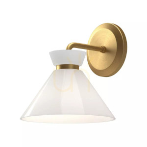 Halston Wandleuchte - 1 Lichtquelle - Gebürstetes Gold Elstead