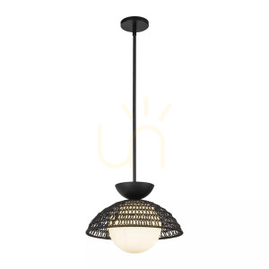 Perth Pendelleuchte - 1 Lichtquelle - Mattschwarz Elstead