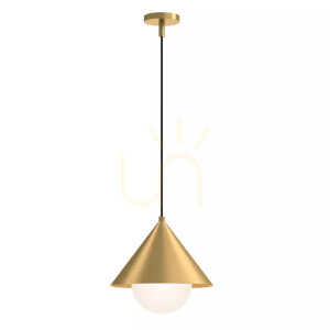 Remyck Pendelleuchte - 1 Lichtquelle - Gebürstetes Gold Elstead