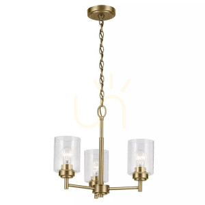 Winslow Kronleuchter - 3 Lichtquellen - Naturmessing Elstead