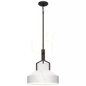 Brecken Pendelleuchte - 2 Lichtquellen - Altbronze Elstead