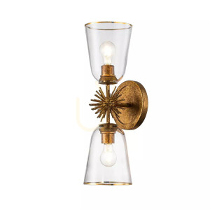 Stehende Wandleuchte - 2 Lichtquellen - Faded gold Elstead