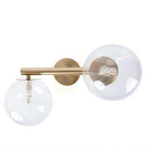Wandleuchte Sigma AVOLA 2-flammig gold transparent G9 41485