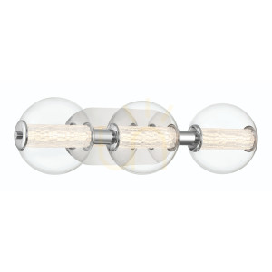 Wandleuchte ATOMO - 3 Lichtquellen - Chrom poliert QUINTIESSE