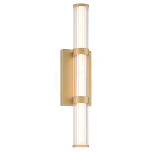 Mittlere LED-Wandleuchte FAYTON - Gebürstetes Gold QUINTIESSE