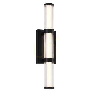 Mittlere LED-Wandleuchte FAYTON - Mattschwarz QUINTIESSE