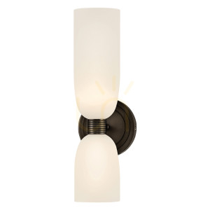 TALLULAH Wandleuchte - 2 Lichtquellen - Oxidiertes Schwarz QUINTIESSE
