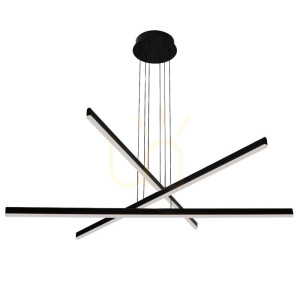 Pendelleuchte Zambelis LED 48W 3000K dimmbar schwarz matt Ø102 cm