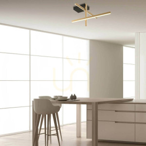 Deckenleuchte LED 25W 3000K Gold matt Zambelis