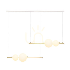 Pendelleuchte Zambelis LED 22W Gold matt Opalglas dimmbar 3000K