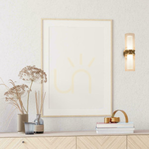 Wandleuchte LED 12W 3000K dimmbar Gold matt Metall Glas Zambelis
