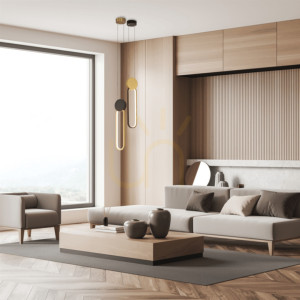 Pendelleuchte Zambelis LED 13W 3000K schwarz-gold matt Aluminium-Silizium