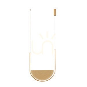 Pendelleuchte LED 20W dimmbar Gold-Champagnerglas Zambelis