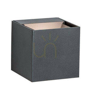 Wandleuchte LED 6W Graphit Zambelis IP54 Aluminium Glas