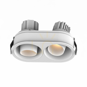 LED-Einbauleuchte 2x10w 3000k Weiß Ip44 ZAMBELIS