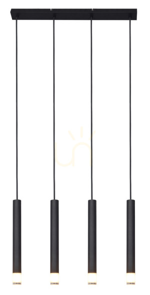 Pendelleuchte Zuma Line VELIC P241125804BL schwarz 4xG9