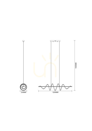 Pendelleuchte Zuma Line ESERO MS902-GD gold 1xLED