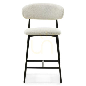 2er-Set LORO Boucle-Haken in Creme mit schwarzen Beinen