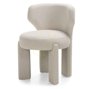 2er-Set Polsterstühle SELEN Creme Boucle