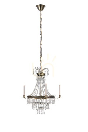 Kronleuchter Markslojd Marielund 3-flammig Kristall transparent 50 cm 105157