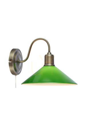 Wandleuchte Markslojd VELA 108866 Messing antik Grün 29,5 cm