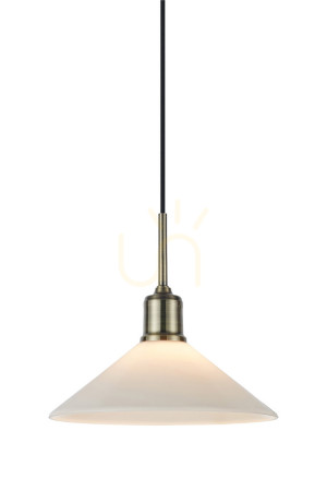 Pendelleuchte Markslojd VELA 108867 weiß Messing antik 25 cm