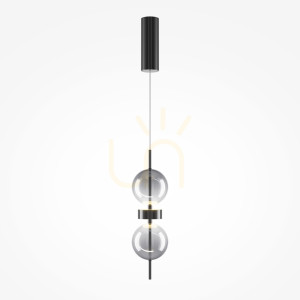 Pendelleuchte Maytoni MOON Schwarz Smoky Glas LED MOD478PL-L8B3K