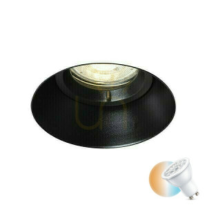 Ipso R Ip65 Deckeneinbauobjektiv Schwarz 230 V Led Gu10 9 W.