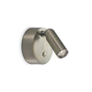 Wandleuchte Ideallux Bean 364810 silber rund LED 3W Ø8 cm