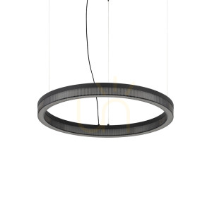 Pendelleuchte Ideallux Crown LED 31W schwarz Ø60 cm 365008