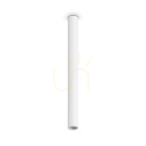 Plafond Ideallux LOOK 355757 GU10 1-flammig zylindrisch Gips Aluminium 7x75 cm