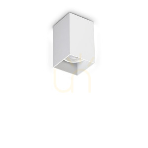 Plafond Ideallux LOOK weiß GU10 1-flammig Zylinder 6x75 cm 367552