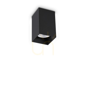 Plafond Ideallux Look schwarz GU10 353845 Ø6 cm