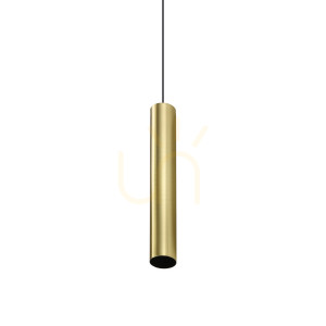 Pendelleuchte Ideallux LOOK Messing GU10 1-flammig Ø4 cm 371580