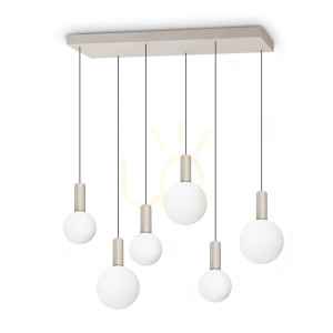 Pendelleuchte Ideallux ODEON 349220 weiß 6-flammig LED 39W Ø88 cm