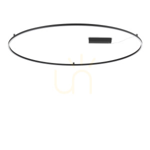 Plafond Ideallux Oracle Slim schwarz LED 3000K Ø150 cm 370316