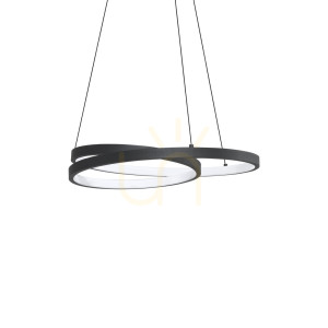 Pendelleuchte Ideallux OZ schwarz LED 38W 3000K Ø40 cm 364957
