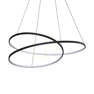 Pendelleuchte Ideallux OZ schwarz LED 3000K Ø100 cm 364896