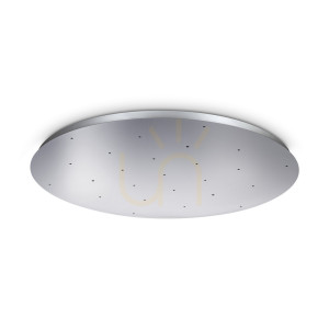 Deckenrosette Ideallux ROSONE chrom Ø105 cm Aluminium Metall 370644