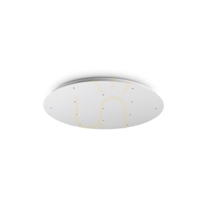 Deckenrosette Ideallux Rosone 344300 weiß Ø60 cm Aluminium Metall