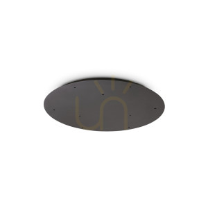 Deckenrosette Ideallux ROSONE schwarz Ø60 cm Aluminium 364902